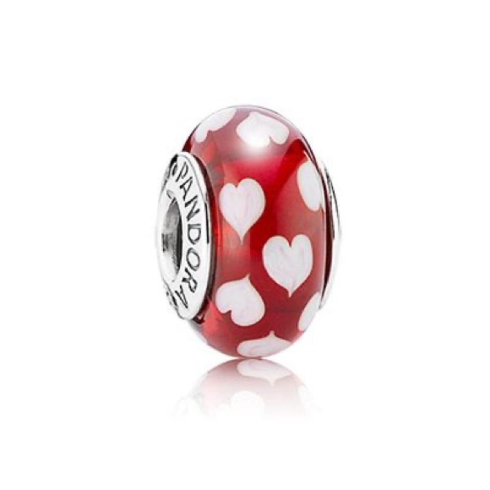 PANDORA Heart Red Bead Charm